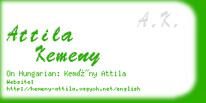 attila kemeny business card